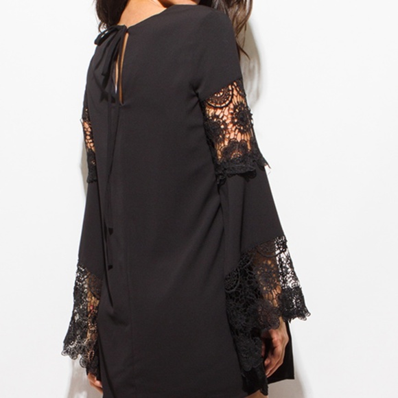 ~LACE TRIM PARTY BOHO MINI DRESS~ - Picture 4 of 6